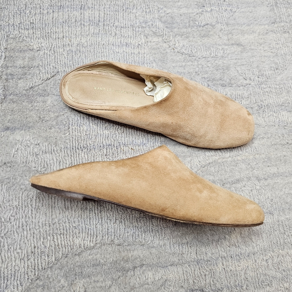 WANT Les Essentiels Beige Suede Slip-Ons - Picture 5 of 12